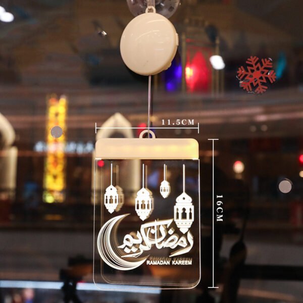 LED Ramadan Castle Moon Kerosene 3D Hanging Lamp - Image 4