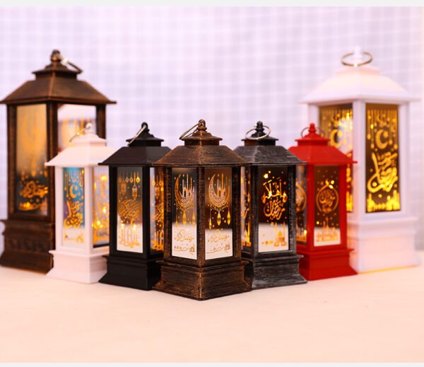 ramdan mubarak decor New Plastic LED Wind Lantern Eid Mubarak Gift - Image 10