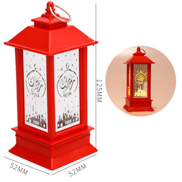 ramdan mubarak decor New Plastic LED Wind Lantern Eid Mubarak Gift - Image 4