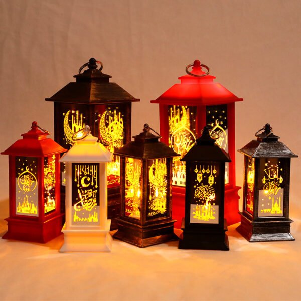 ramdan mubarak decor New Plastic LED Wind Lantern Eid Mubarak Gift - Image 6