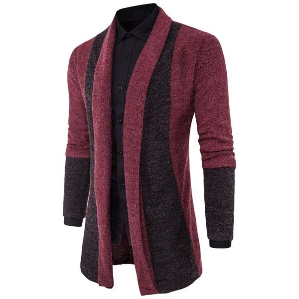 Cardigan Sweater Mens Casual Coat Knitwear Coat Men Clothing - Image 2